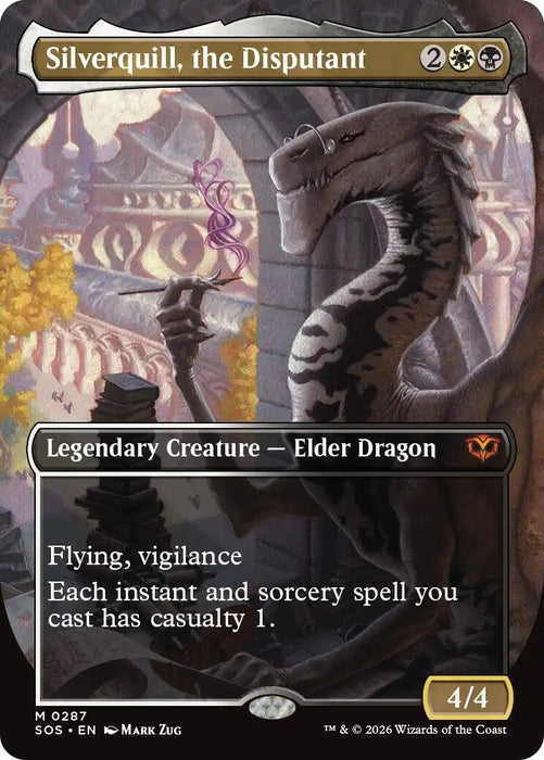 Image for Silverquill, the Disputant (Borderless) (287) (Foil) [Secrets of Strixhaven] - Magic: The Gathering