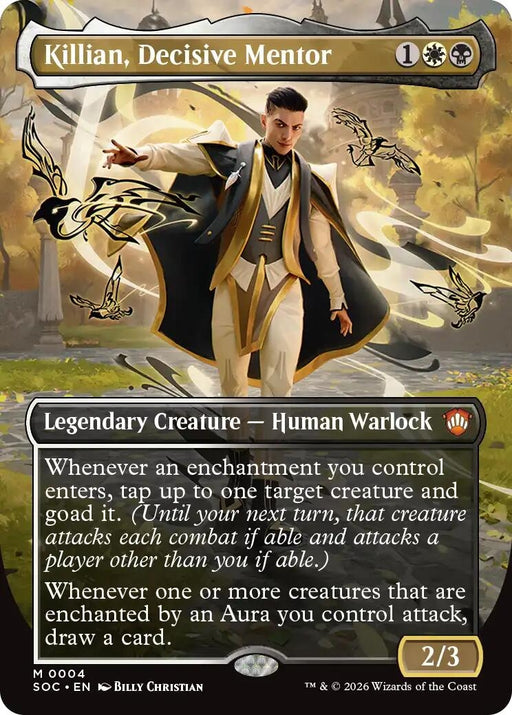 Image for Killian, Decisive Mentor (Borderless) (4) [Secrets of Strixhaven] - Magic: The Gathering