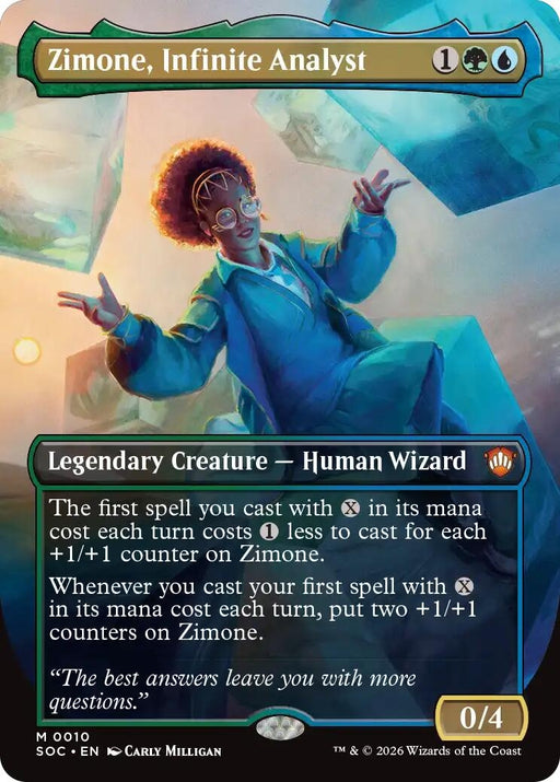 Image for Zimone, Infinite Analyst (Borderless) (10) [Secrets of Strixhaven] - Magic: The Gathering