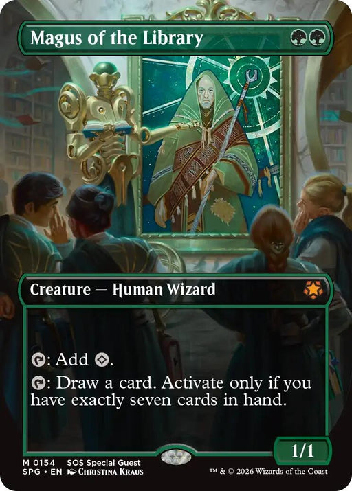Image for Magus of the Library (Borderless) (154) [Special Guests] - Magic: The Gathering