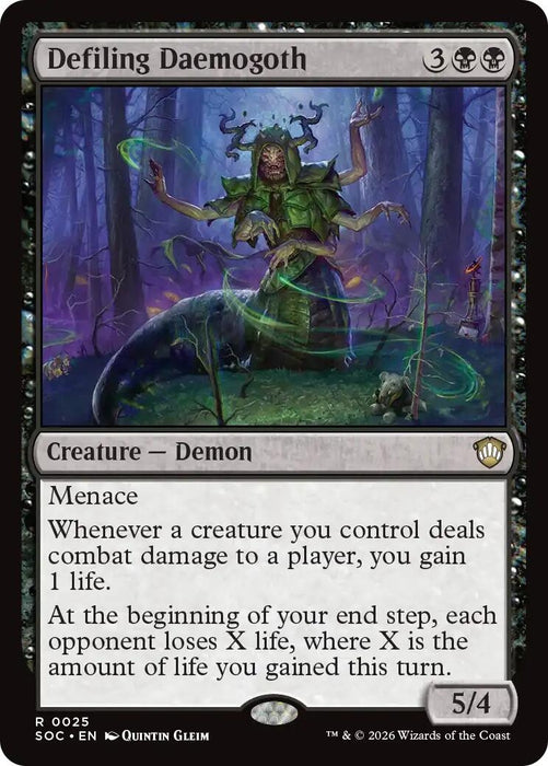 Image for Defiling Daemogoth (25) [Secrets of Strixhaven] - Magic: The Gathering