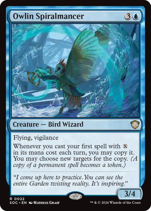 Image for Owlin Spiralmancer (22) [Secrets of Strixhaven] - Magic: The Gathering