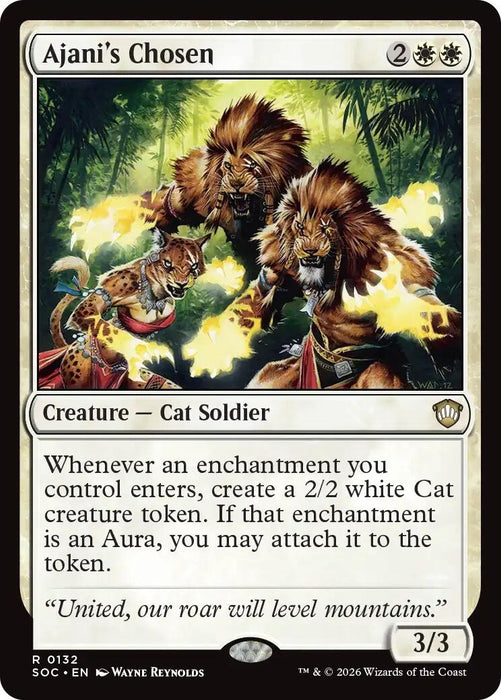 Image for Ajani's Chosen (132) [Secrets of Strixhaven] - Magic: The Gathering