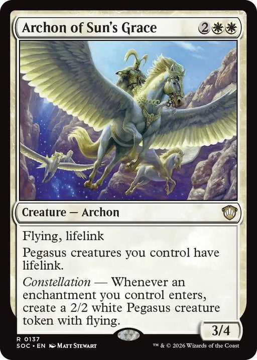 Image for Archon of Sun's Grace (137) [Secrets of Strixhaven] - Magic: The Gathering