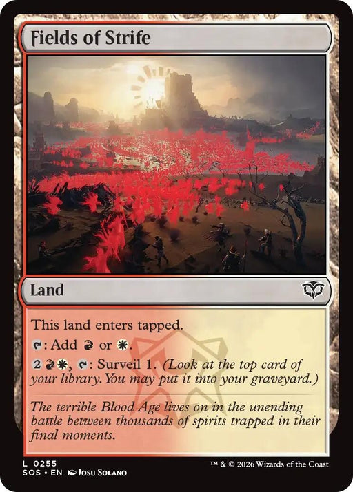 Image for Fields of Strife (255) (Foil) [Secrets of Strixhaven] - Magic: The Gathering