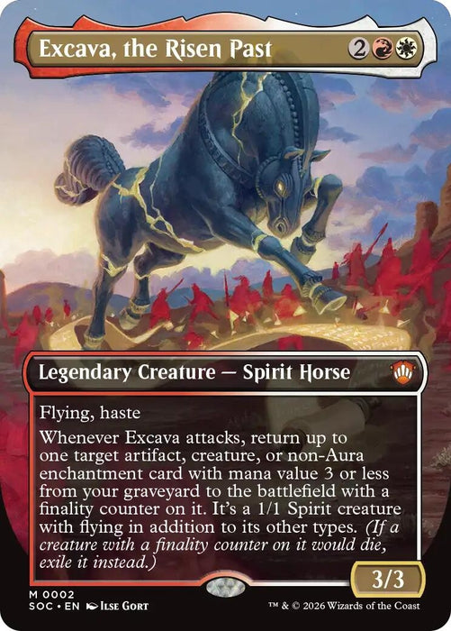 Image for Excava, the Risen Past (Borderless) (2) [Secrets of Strixhaven] - Magic: The Gathering