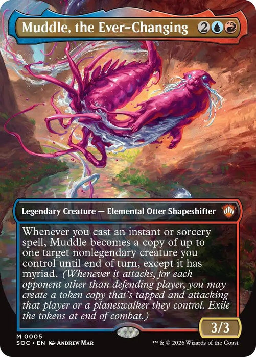 Image for Muddle, the Ever-Changing (Borderless) (5) (Foil) [Secrets of Strixhaven] - Magic: The Gathering