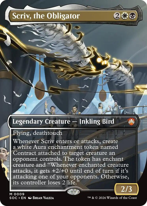 Image for Scriv, the Obligator (Borderless) (9) [Secrets of Strixhaven] - Magic: The Gathering