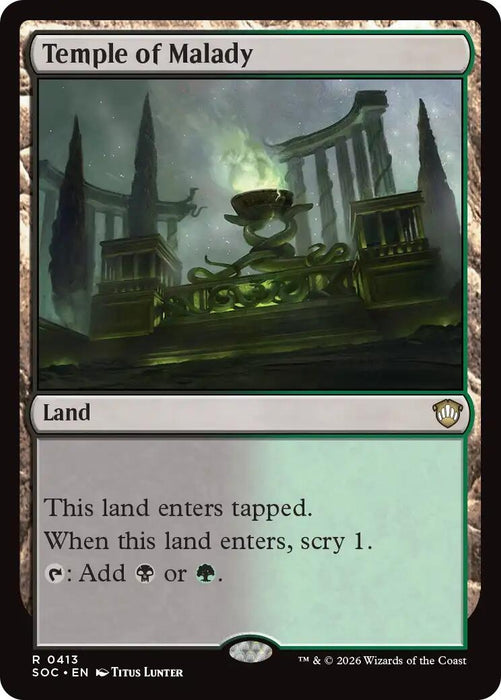 Image for Temple of Malady (413) [Secrets of Strixhaven] - Magic: The Gathering
