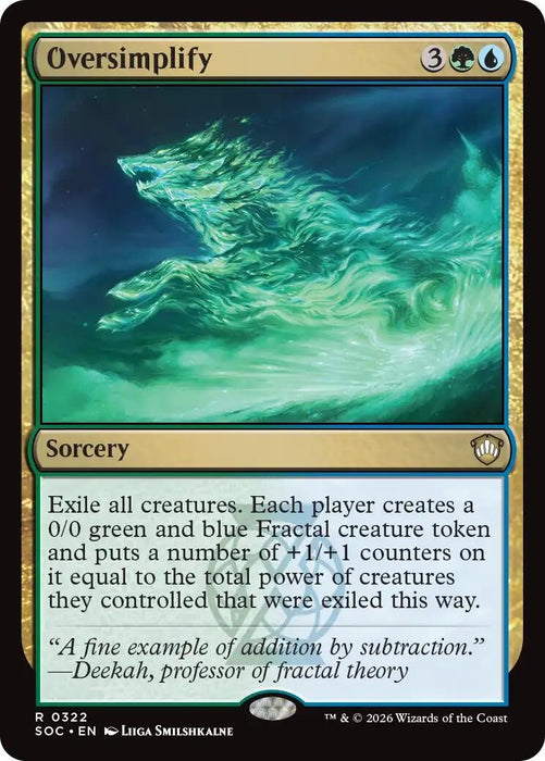 Image for Oversimplify (322) [Secrets of Strixhaven] - Magic: The Gathering