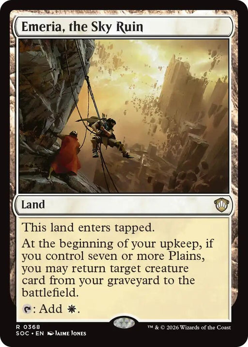 Image for Emeria, the Sky Ruin (368) [Secrets of Strixhaven] - Magic: The Gathering