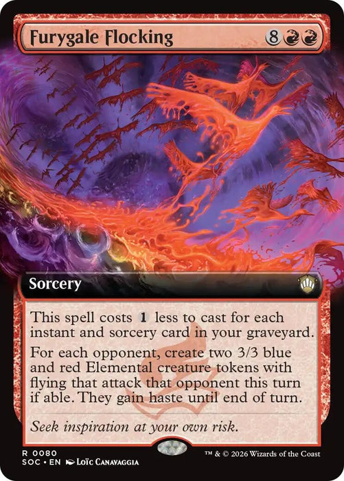 Image for Furygale Flocking (Extended Art) (80) [Secrets of Strixhaven] - Magic: The Gathering