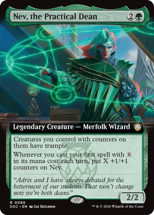 Image for Nev, the Practical Dean (Extended Art) (89) [Secrets of Strixhaven] - Magic: The Gathering