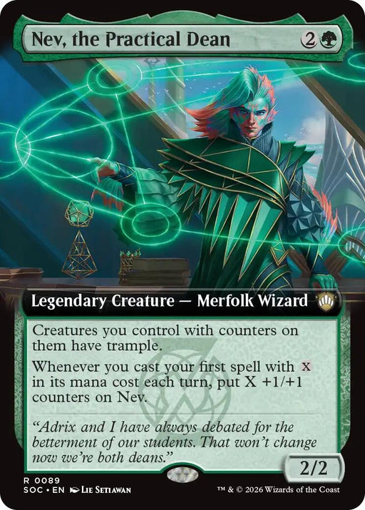 Image for Nev, the Practical Dean (Extended Art) (89) [Secrets of Strixhaven] - Magic: The Gathering