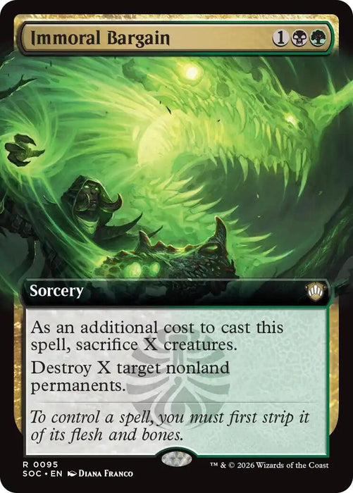Image for Immoral Bargain (Extended Art) (95) [Secrets of Strixhaven] - Magic: The Gathering