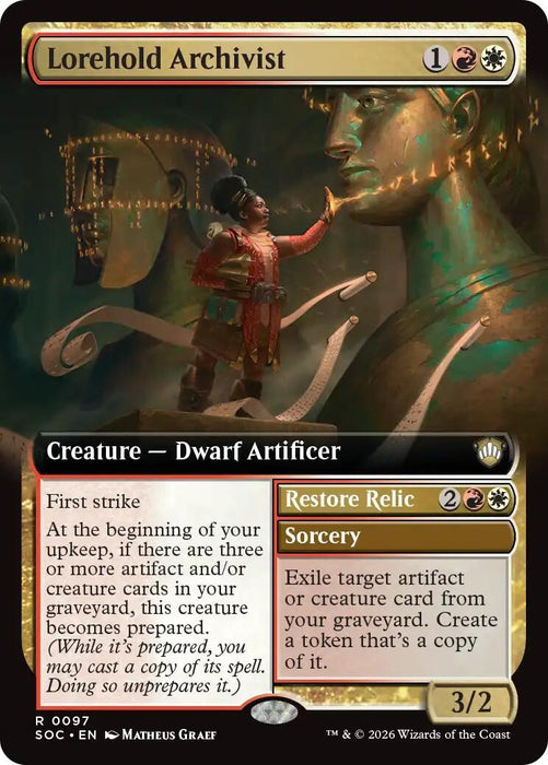 Image for Lorehold Archivist (Extended Art) (97) [Secrets of Strixhaven] - Magic: The Gathering