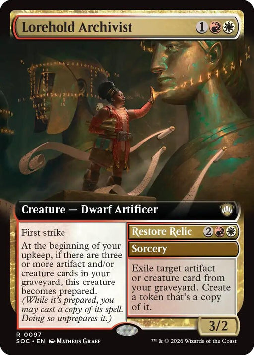 Image for Lorehold Archivist (Extended Art) (97) [Secrets of Strixhaven] - Magic: The Gathering