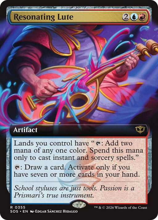 Image for Resonating Lute (Extended Art) (355) (Foil) [Secrets of Strixhaven] - Magic: The Gathering