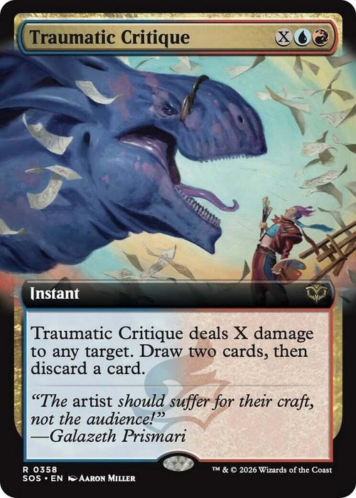 Image for Traumatic Critique (Extended Art) (358) [Secrets of Strixhaven] - Magic: The Gathering