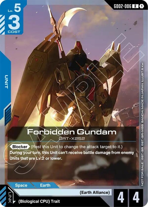 Image for Forbidden Gundam (Store Tournament Participant Pack 04) (GD02-006) (Holofoil) [Gundam Promotional Cards] (GCG-PR) - Gundam Card Game