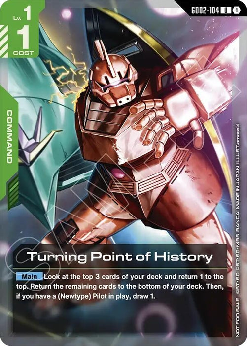 Image for Turning Point of History (Store Tournament Participant Pack 04) (GD02-104) (Holofoil) [Gundam Promotional Cards] (GCG-PR) - Gundam Card Game