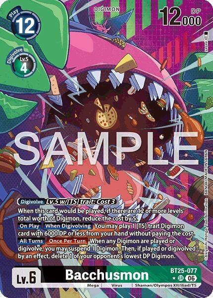 Image for Bacchusmon (Alternate Art) (BT25-077 SR) (Foil) [Dual Revolution] - Digimon Card Game