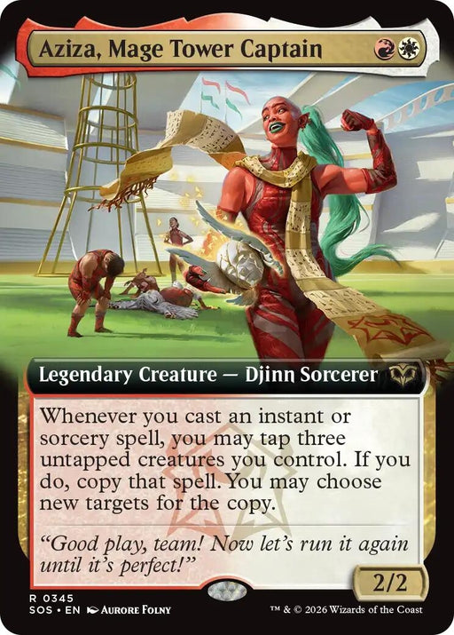 Image for Aziza, Mage Tower Captain (Extended Art) (345) (Foil) [Secrets of Strixhaven] - Magic: The Gathering