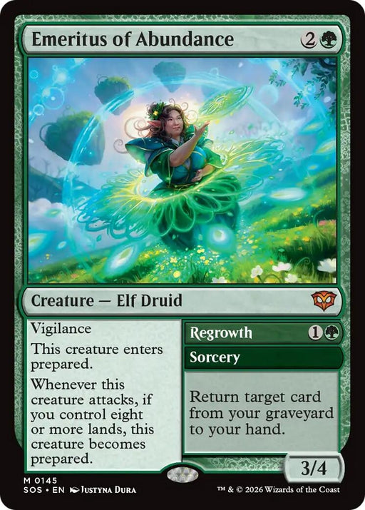 Image for Emeritus of Abundance (145) (Foil) [Secrets of Strixhaven] - Magic: The Gathering