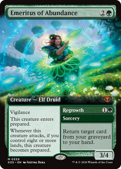 Image for Emeritus of Abundance (Extended Art) (339) [Secrets of Strixhaven] - Magic: The Gathering