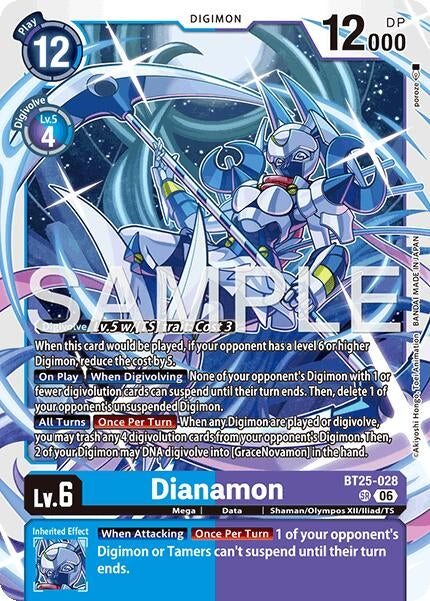 Image for Dianamon (BT25-028 SR) (Foil) [Dual Revolution] - Digimon Card Game