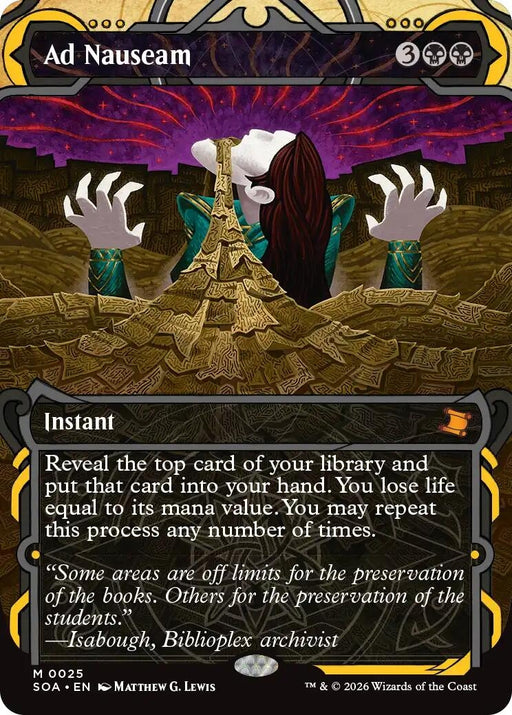 Image for Ad Nauseam (25) (Foil) [Secrets of Strixhaven: Mystical Archive] - Magic: The Gathering