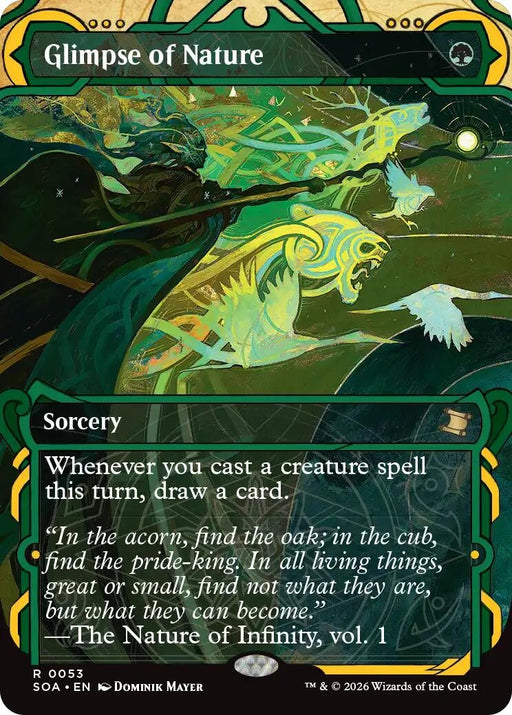 Image for Glimpse of Nature (53) (Foil) [Secrets of Strixhaven: Mystical Archive] - Magic: The Gathering