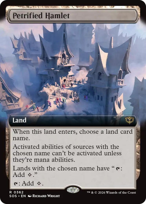 Image for Petrified Hamlet (Extended Art) (362) (Foil) [Secrets of Strixhaven] - Magic: The Gathering