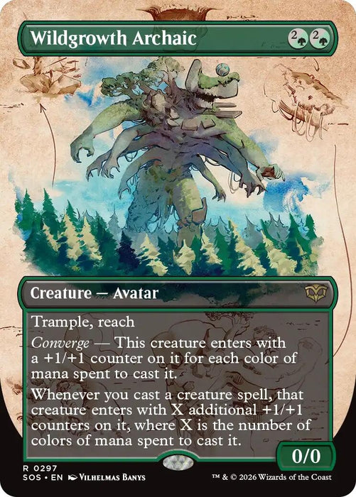 Image for Wildgrowth Archaic (Borderless) (297) (Foil) [Secrets of Strixhaven] - Magic: The Gathering