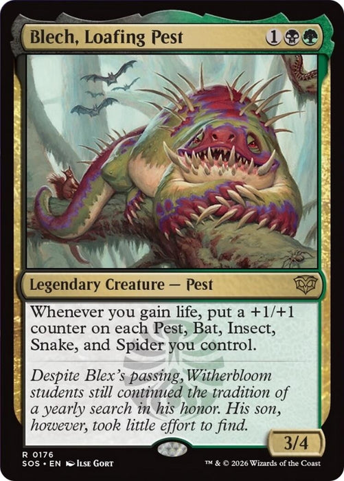 Image for Blech, Loafing Pest (176) (Foil) [Secrets of Strixhaven] - Magic: The Gathering