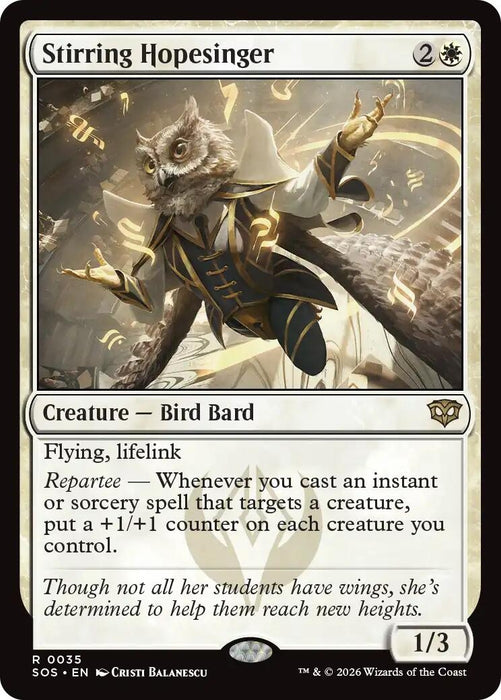 Image for Stirring Hopesinger (35) (Foil) [Secrets of Strixhaven] - Magic: The Gathering