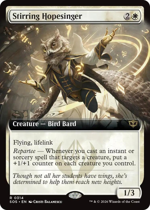 Image for Stirring Hopesinger (Extended Art) (314) (Foil) [Secrets of Strixhaven] - Magic: The Gathering