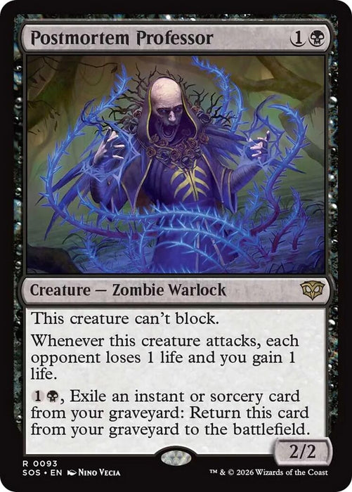 Image for Postmortem Professor (93) (Foil) [Secrets of Strixhaven] - Magic: The Gathering