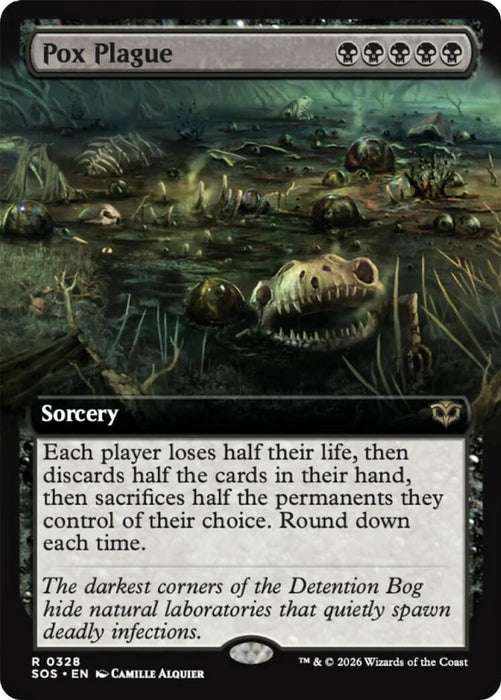 Image for Pox Plague (Extended Art) (328) (Foil) [Secrets of Strixhaven] - Magic: The Gathering