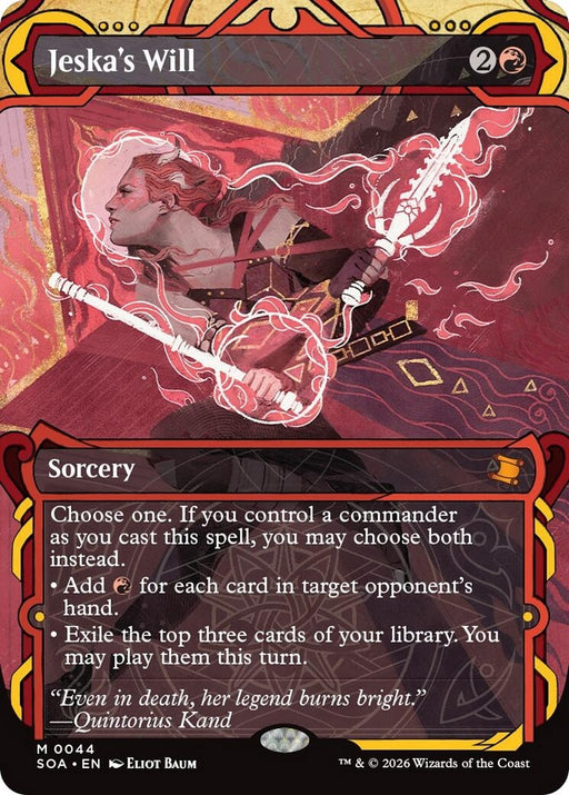 Image for Jeska's Will (44) (Foil) [Secrets of Strixhaven: Mystical Archive] - Magic: The Gathering