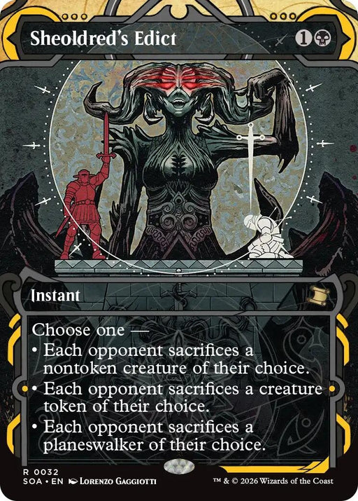 Image for Sheoldred's Edict (32) (Foil) [Secrets of Strixhaven: Mystical Archive] - Magic: The Gathering