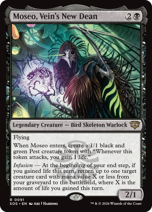 Image for Moseo, Vein's New Dean (91) (Foil) [Secrets of Strixhaven] - Magic: The Gathering