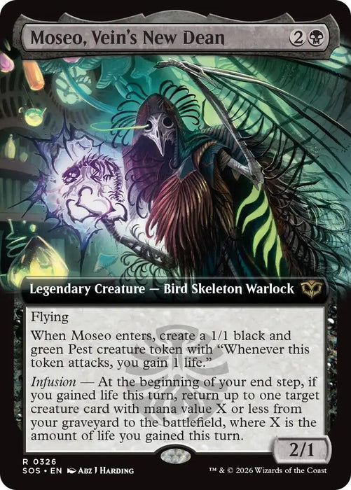 Image for Moseo, Vein's New Dean (Extended Art) (326) (Foil) [Secrets of Strixhaven] - Magic: The Gathering