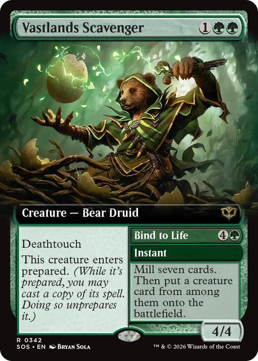 Image for Vastlands Scavenger (Extended Art) (342) (Foil) [Secrets of Strixhaven] - Magic: The Gathering