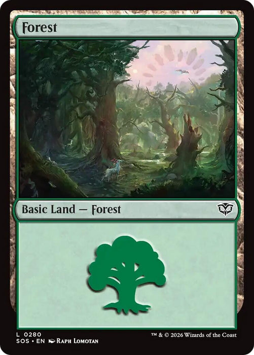 Image for Forest (0280) (280) (Foil) [Secrets of Strixhaven] - Magic: The Gathering