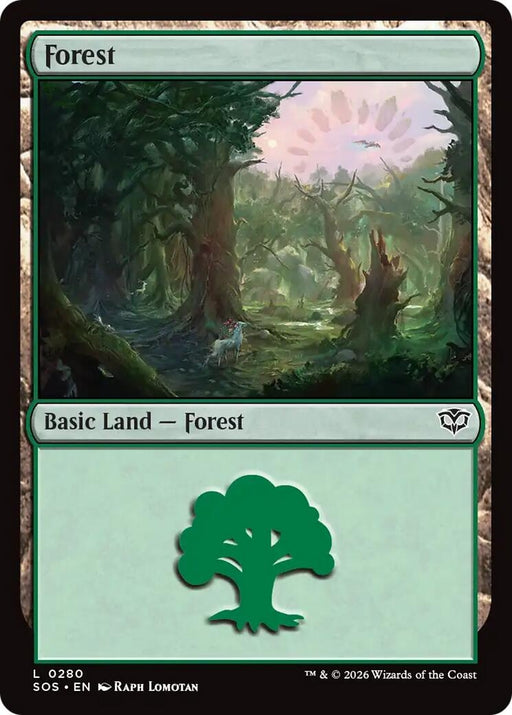 Image for Forest (0280) (280) (Foil) [Secrets of Strixhaven] - Magic: The Gathering