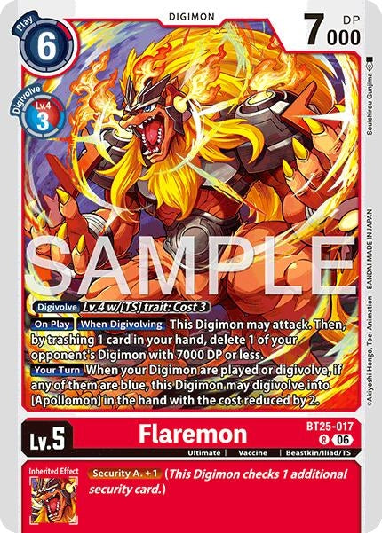 Image for Flaremon (BT25-017 R) (Foil) [Dual Revolution] - Digimon Card Game