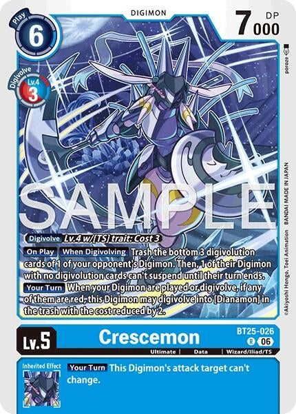 Image for Crescemon (BT25-026 R) (Foil) [Dual Revolution] - Digimon Card Game