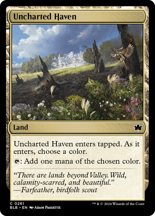 Uncharted Haven [BLB-261] Foil - Bloomburrow