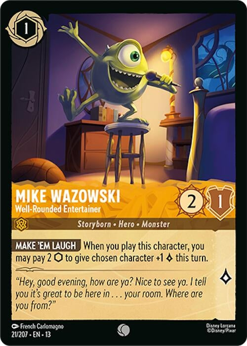 Image for Mike Wazowski - Well-Rounded Entertainer (21/207) (Cold Foil) [Attack of the Vine!] (13) - Disney Lorcana